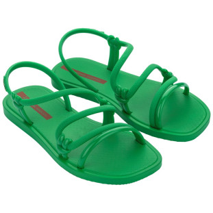 Sandália Rasteira Feminina Ipanema Solar 26983 - Verde / Telha