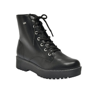Bota Coturno Flatform Feminina Via Marte 004-001 - Preto