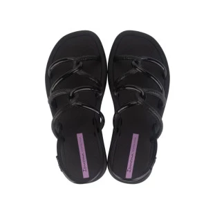 Sandália Rasteira Feminina Ipanema Meu Sol 27135 - Preto / Lilás