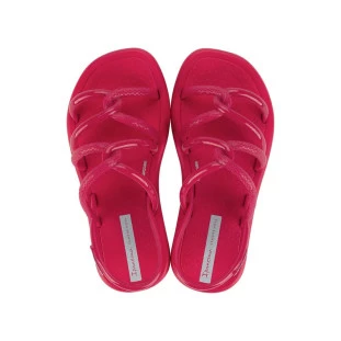 Sandália Rasteira Infantil Ipanema Meu Sol 27136 - Rosa Escuro / Verde