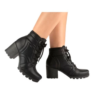 Bota Coturno Salto Médio Feminina Dakota G9601 - Almeria Preto