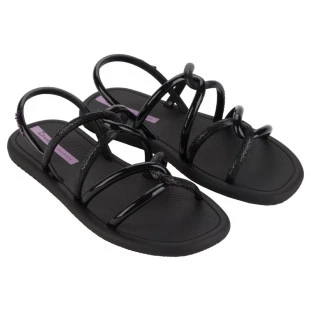 Sandália Rasteira Feminina Ipanema Meu Sol 27135 - Preto / Lilás