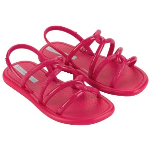 Sandália Rasteira Infantil Ipanema Meu Sol 27136 - Rosa Escuro / Verde