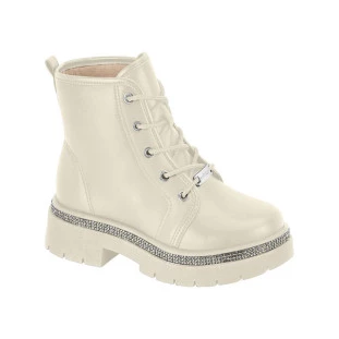 Bota Coturno Infantil Molekinha 2182.200 - Branco Off