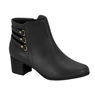 Bota Ankle Boot Feminina Salto Baixo Modare 7072.109 - Preto